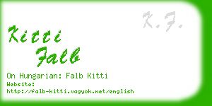 kitti falb business card